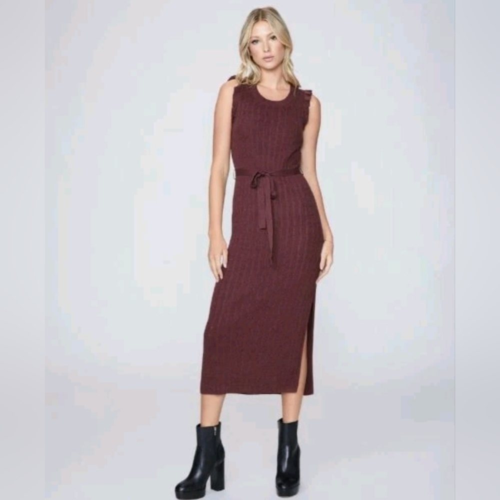 Paige Gardenia Pointelle Stitch Sweater Dress Size XS